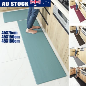 8MM Non-Slip Home Kitchen PU Door Mat Waterproof Floor Rug Carpet Thick Soft c - Picture 1 of 17