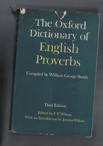DICTIONARIES ,THE OXFORD DICTIONARY OF ENGLISH PROVERBS , HC/DJ , 1970 - Picture 1 of 1