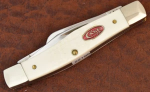 CASE XX USA 2012 JIGGED WHITE DELRIN RED SHIELD STOCKMAN KNIFE 63032 SS (22199) - Picture 1 of 5