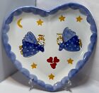 Heart Shaped Angel Plate Wall Hanging Handcrafted Excellent Used Condition 11?