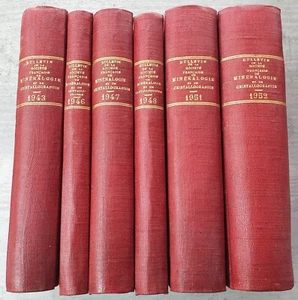 Lot 6 vols "Bulletin de la Société Française de Minéralogie" 1943,46,47,48,51,52 - Picture 1 of 23
