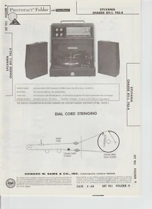 Sylvania R11-1, T43-4, AM/FM Record Player Photofact Folder, SAMS Service Manual - Picture 1 of 1