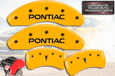 2005-2010 "Pontiac" G6 Delantero + Trasero Amarillo MGP Disco de Freno Pinza Cubiertas "Flecha" Foto 1 de 4