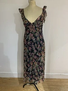 Nicole Farhi Chiffon Dress Slightly Damaged Size 12 - Picture 1 of 18