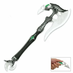 Alien Warrior Fantasy Battle Axe w/ Dagger & Plaque New - Picture 1 of 3