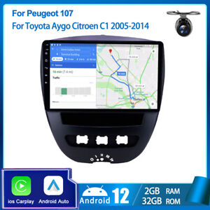 10'' Autoradio CarPlay Für Peugeot 107/Toyota Aygo Citroen GPS CarPlay Navi 32GB