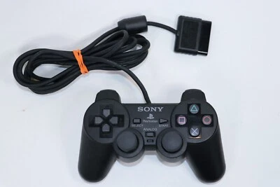 OEM PLAYSTATION 2 PS2 DUALSHOCK 2 CONTROLADOR GAMEPAD SCPH-10010 NEGRO EXCELENTE Foto 1 de 3