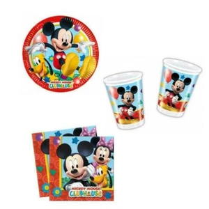 KIT FESTA TOPOLINO PIATTO TOVAGLIOLO MICKEY MOUSE addobbi tavola set compleanno - Foto 1 di 2