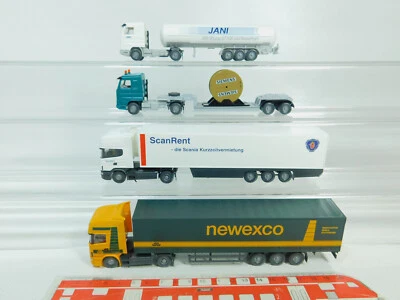 4X WIKING H0 1:87 Sattelzug Scania: Siemens+Jani+Newexco Ecc, Mint #BO708-0,5 - Immagine 1 di 4