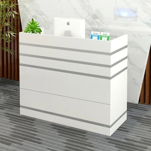 Impressions Reception Desk Counter with Shelves - Picture 1 of 11