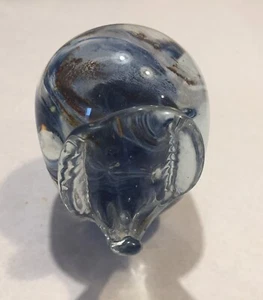 KERRY GLASS Blue Elephant PAPERWEIGHT w/ Original Label - IRELAND - Picture 1 of 6