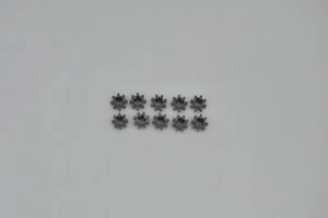 Lego 10 X Technic Gear 8Z New Dark Grey Dark Bluish Gray Gear 8 Tooth 3647 - Picture 1 of 2