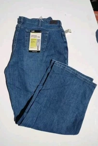 Lee Women Natural Bootcut Stretch Jeans. Sz 22w x 30 Med Dark Wash New Denim - Picture 1 of 8