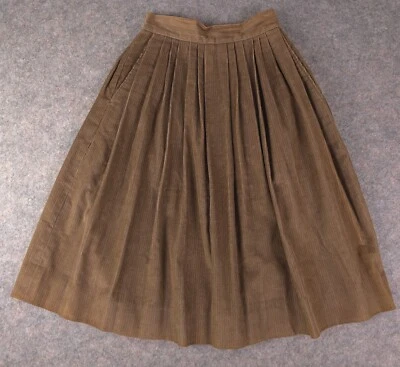 🧵 Vintage 80s 90s Ralph Lauren Blue Label Corduroy Skirt Size 6 Made in USA 🍂 - Image 1 of 4