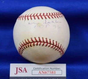 Warren Spahn HOF JSA Cert Signed Major League OML Autograph Baseball - Picture 1 of 2