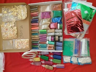 JITTENMEIER Box1- Bastelmaterial,Glitter,Farben,Draht,Perlen,Folien,Schablonen,Foamies