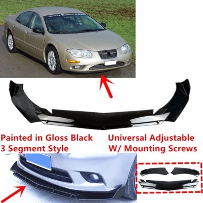 Add-on Universal Fit For 1999-04 Chrysler 300M Front Bumper Lip Splitter Spoiler - Image 1 of 4