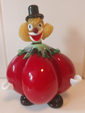 Vintage Murano Red Glass Clown