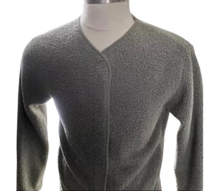 Joie Sherpa Teddy Mantel Kragenlos Grün Knopfleiste Jacke Gr. SM Taschen Neu mit Etikett - Bild 1 von 14