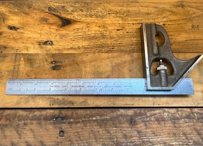 Juego combinado cuadrado Brown & Sharpe 12” Hecho en EE. UU. 599-9400-1204-1 Foto 1 de 4