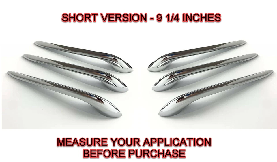 (Juego/6) Molduras de borde de lanzas de guardabarros cromadas de 9 1/4" para Mercury Monterey 1952-1954 Foto 1 de 4