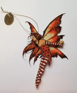 Fairie Illusions Metal Ornament Bradford Imagine Red Fairy Hearts Amy Brown Art - Picture 1 of 5