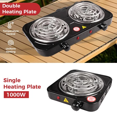 Portable Electric Single/Double Burner Stove Hot Plate Cooktop Cooking Stove - Image 1 of 4