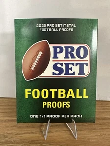 2023 Leaf Pro Set Metal Football Proofs Pack 1/1 proof card per pack - Picture 1 of 2
