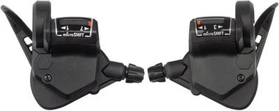 microSHIFT TS38 Thumb-Tap Shifter Set - 7 Speed, Triple, Optical Gear Indicator, - Image 1 of 2
