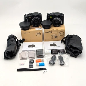 NBD 4K Digital Camera 48MP Vlogging Camera w/ Macro + Wide Lens Bundle Black - Picture 1 of 10