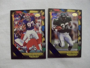 (2) 1991 WILD CARD 5 STRIPE # 21 BLAIR THOMAS, #126H CORNELIUS BENNET - Picture 1 of 2