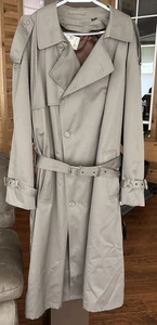 Harbor leichter Trenchcoat Herren 46R hellbraun Reißverschluss Futter Gürtel klassisch Tradition - Bild 1 von 11