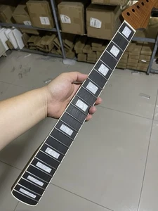 Round stainless steel 21frets Roasted maple electric guitar neck Abalone block - Picture 1 of 10