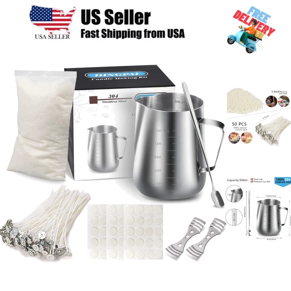 Candle Making Kit Soy Wax DIY Candle Craft Tools Including Candle Makepouringpot
