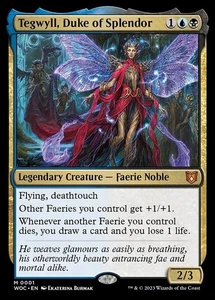 MTG - TEGWYLL, DUKE OF SPLENDOR(foil) - Wilds of Eldraine Com (M) - Picture 1 of 1