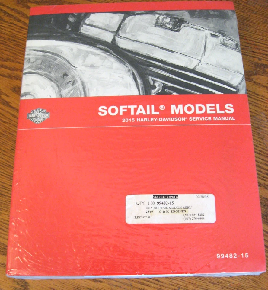 Harley-Davidson Softail 2015 manual de servicio Fatboy Heritage Slim Breakout nueva Foto 1 de 1