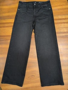 J. Jill Women's High-Rise Full Leg Denim Jeans Black 14 (Fits 35x32) Wide Leg - Picture 1 of 18