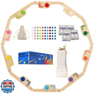 Grhonior 10 Players Marbles and Jokers Board Game Pegs and Jokers Card Wood G - Picture 1 of 5