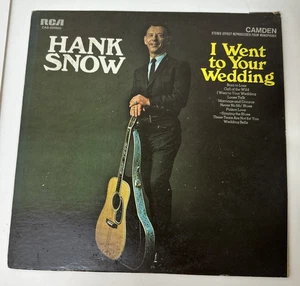 HANK SNOW - I Went To Your Wedding (1969) - 12" Vinyl Record LP - EX - Picture 1 of 5