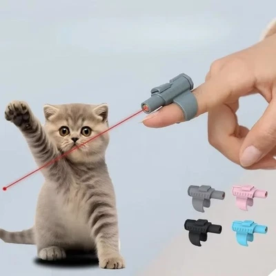 Portable Mini Laser Cat Toy Finger Sleeve Interactive Pet Play Exercise - Image 1 of 4