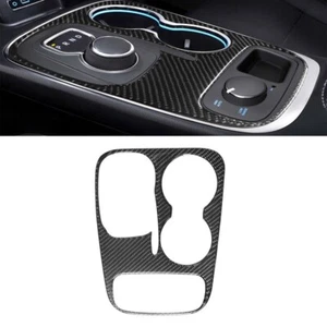 Carbon Fiber Water Cup Holder Panel Frame Cover Trim For Dodge Durango 2014-2020 - Bild 1 von 9