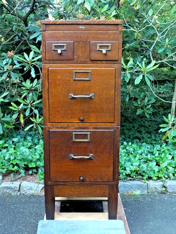 Antique Office Rare Globe Stacking File Cabinet in Good Original Condition Cover