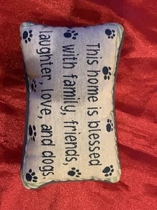 Beautiful Pillow Dogs Love Friends In Costume Accent - Throw Pillow 12 X8 - Picture 1 of 1
