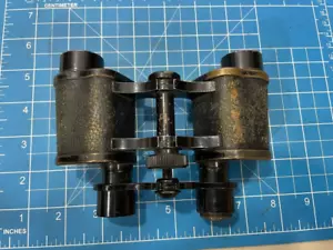 Vintage early German Artillery Binoculars by HENSOLDT 8 X 24 with case READ - Picture 1 of 11
