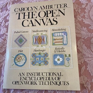 Carolyn Ambuter THE OPEN CANVAS Instructional Encyclopedia Openwork Techniques - Picture 1 of 4