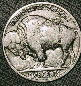 1935 DDR Buffalo Nickel / DDR/ Material Deffects Reverse. - Picture 1 of 16