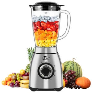 800W 60oz/1.8L Blender Glass Jug 5 Speed Stainless Steel Mixer Ice juices 6blade - Picture 1 of 14