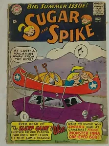 ¡CUBIERTA DE CANOA SUGAR & SPIKE #60 DC Comics Septiembre de 1965! Humor de dibujos animados de la Edad de Plata para niños - Imagen 1 de 2