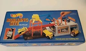 Hot Wheels Building Site Sto & Go set Sealed In Box Vtg 1987 Never Opened! - Picture 1 of 16
