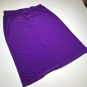 Anthony Skirt Womens 2X Purple Lightweight Silky Soft Venezia Straight Pencil - Picture 1 of 13
